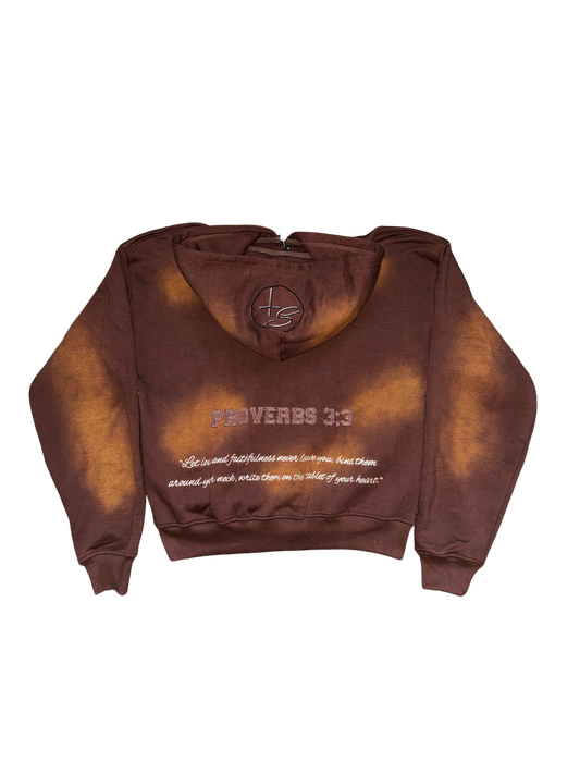 PROVERBS 3:3 ZIP-UP BROWN