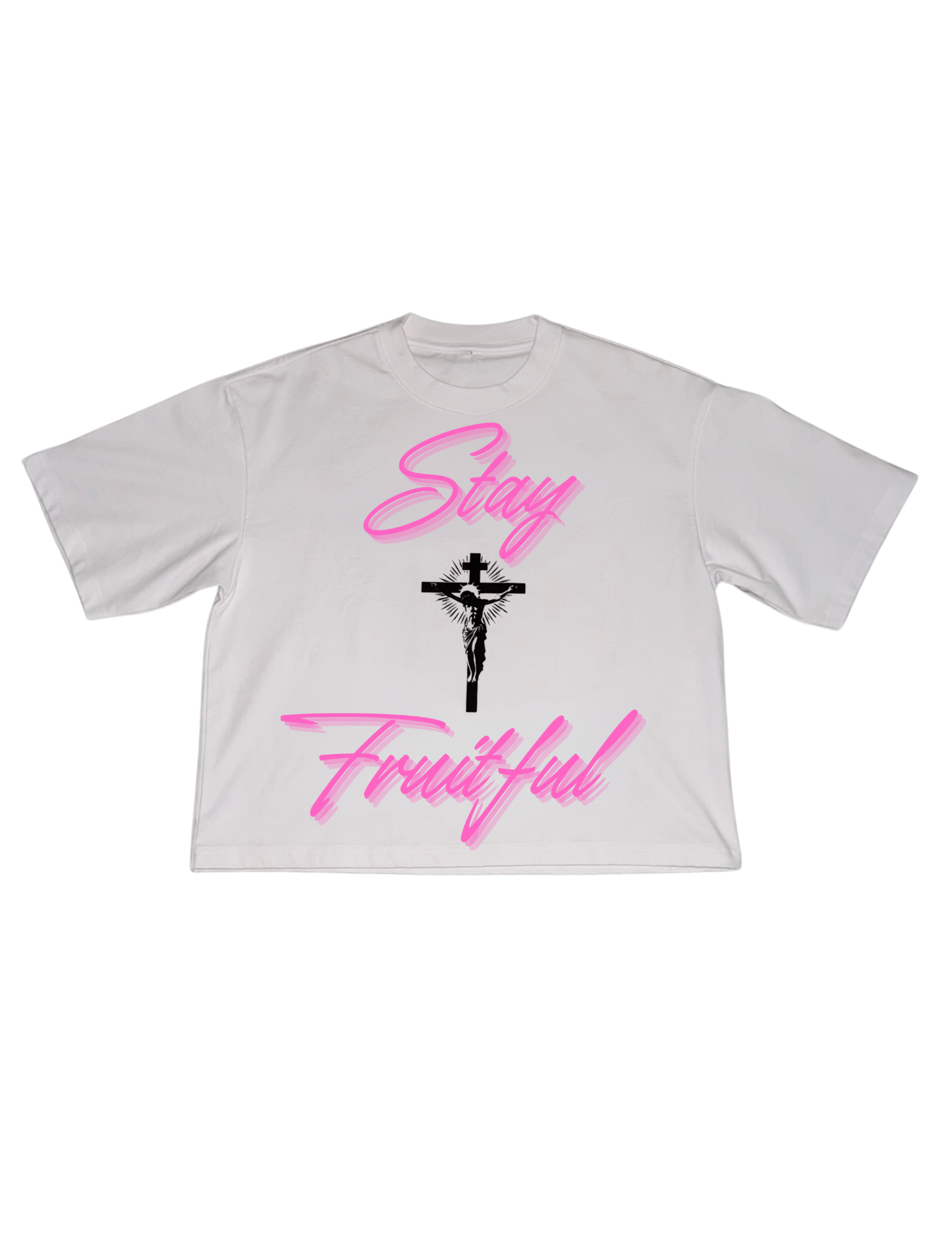 STAY FRUITFUL TEE PINK